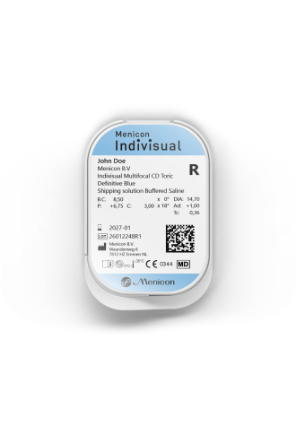 Indivisual Progressive 2 (VL centrale) - par mail si paramètres souhaités absents - lentilles progressives - irisoft