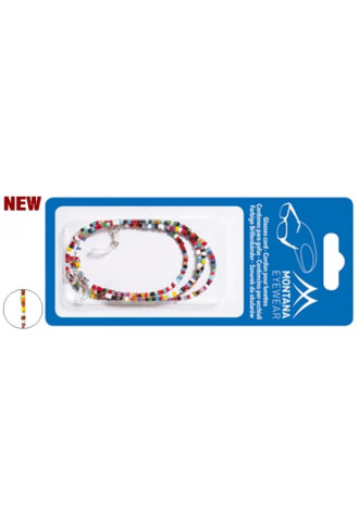 12 CORDONS PERLES MULTICOLORES SOUS BLISTER - BC10 - cordons et chaînes - irisoft