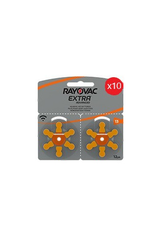 Rayovac Extra 13 (10 Plaquettes de 12 piles) - piles auditives - irisoft