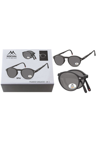 Monture pliable solaire MP66 Noir/Gris fumé - montures solaires - irisoft