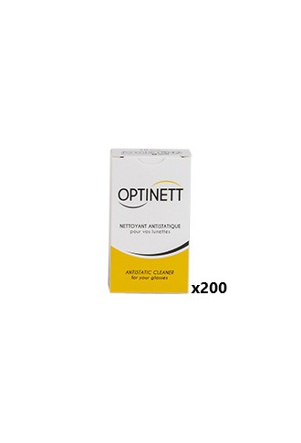 CARTON DE 200 ETUIS x 10 LINGETTES NETTOYANTES - entretien & nettoyage lunettes - irisoft