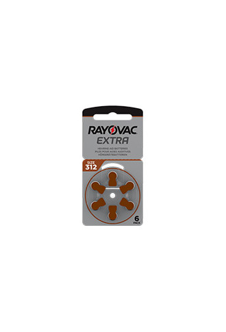 Rayovac Extra 312 - 1 Plaquette de 6 piles - piles auditives - irisoft