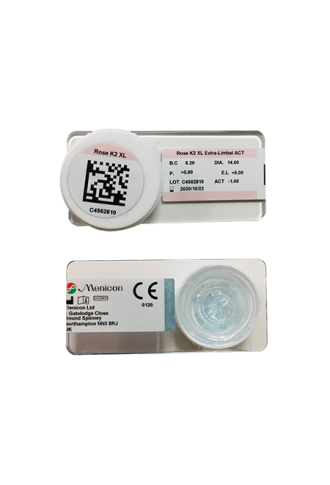 Rose K2 XL (matériau Z) - par mail si paramètres souhaités absents - lentilles kératocônes - irisoft