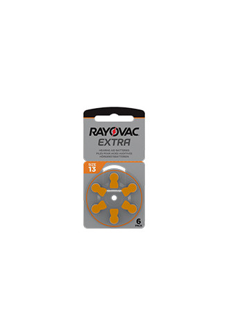 Rayovac Extra 13 - 1 Plaquette de 6 piles - piles auditives - irisoft