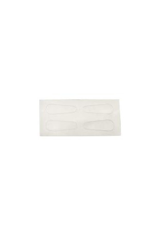 Plaquette autocollante silicone Transparent, 17 mm (20 paires) - plaquettes - irisoft