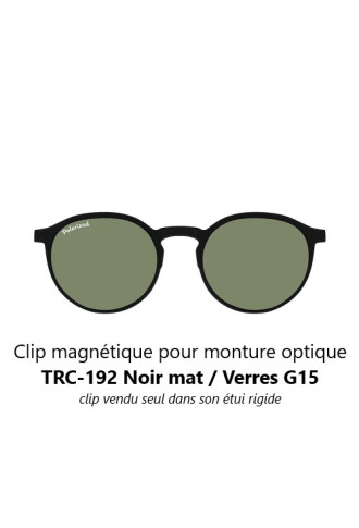 Clips magnétiques solaires compatibles monture TRC-192 Noir mat (2 couleurs de verre) - clips solaires - irisoft