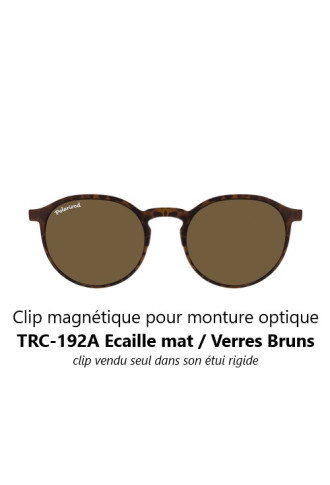 Clips magnétiques solaires compatibles monture TRC-192A Ecaille mat (2 couleurs de verre) - clips solaires - irisoft