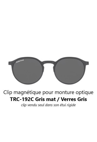 Clips magnétiques solaires compatibles monture TRC-192C Gris mat (2 couleurs de verre) - clips solaires - irisoft