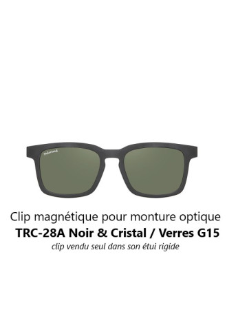 Clip magnétique solaire compatible monture TRC-28A (3 couleurs de verre) - clips solaires - irisoft