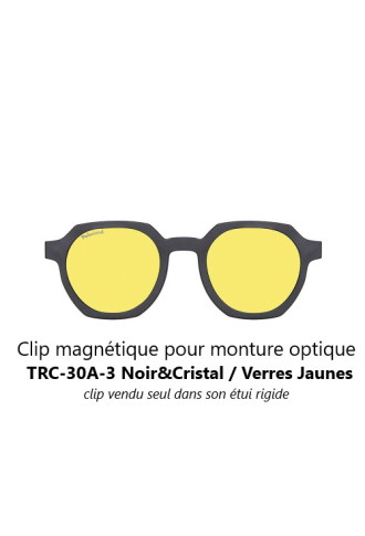 Clip magnétique solaire compatible montures TRC-30A (3 couleurs de verre) - clips solaires - irisoft