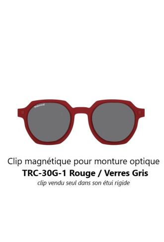 Clip magnétique solaire compatible montures TRC-30G (1 couleur de verre) - clips solaires - irisoft