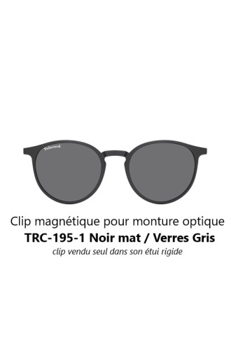 Clips magnétiques solaires compatibles monture TRC-195 Noir mat (2 couleurs de verre) - clips solaires - irisoft