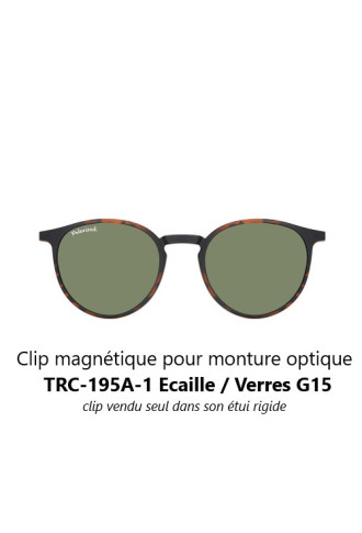 Clips magnétiques solaires compatibles monture TRC-195A Ecaille mat (2 couleurs de verre) - clips solaires - irisoft