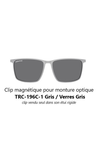 Clips magnétiques solaires compatibles monture TRC-196C Gris mat (2 couleurs de verre) - clips solaires - irisoft