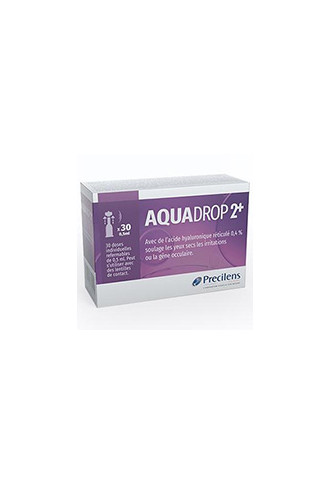 Aquadrop 2+ - 30UD x 0,5ml - nettoyants et lotions lentilles - irisoft