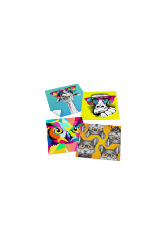 Microfibres collection "Zanimaux 2" - 21 visuels - entretien & nettoyage lunettes - irisoft