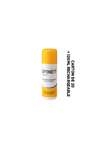 SPRAY NETTOYANT RECHARGEABLE 120 ml - CARTON DE 20 - entretien & nettoyage lunettes - irisoft