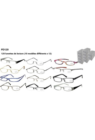 PACK 120 LUNETTES DE LECTURES - PD120 - lunettes loupes - irisoft