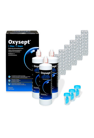Oxysept 1 étape Pack 3 mois - solutions oxydantes - irisoft
