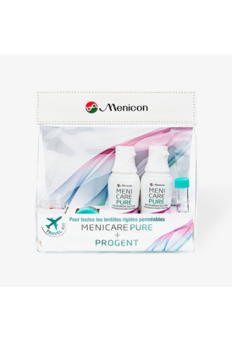 Menicare Pure Travel Kit - solutions pour lentille rigide - irisoft